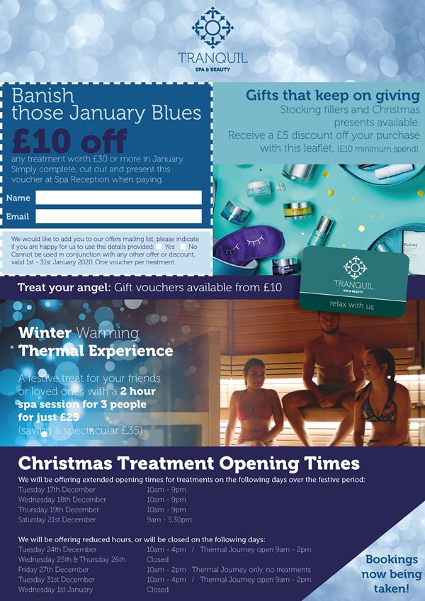 Xmas Spa Offers 2019